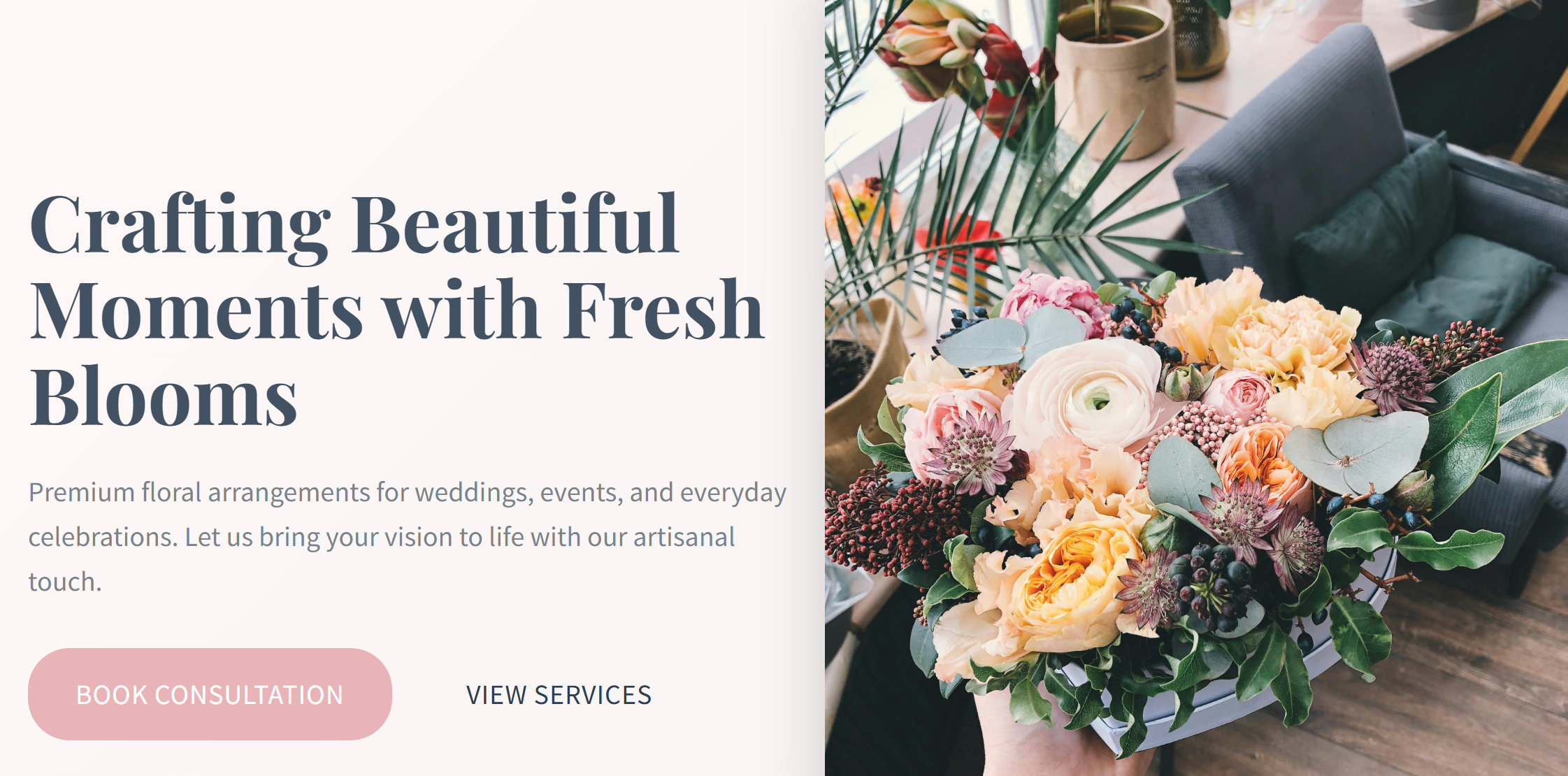 Florist example single page website